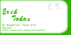 erik tokos business card